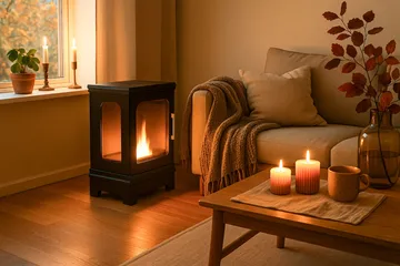 Corbo Liten Frittstående Rektangulær Etanolpeis 59x35x45 cm i Stål og Glass - Svart - Interiør - Peis - Peis uten pipe - Biopeis