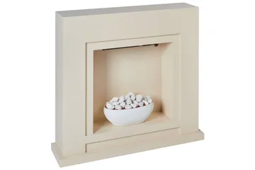 Elektrisk eldstad Beliani Sahara NO_BRAND Beige||White - Interiør - Peis - Peis uten pipe - El-peiser