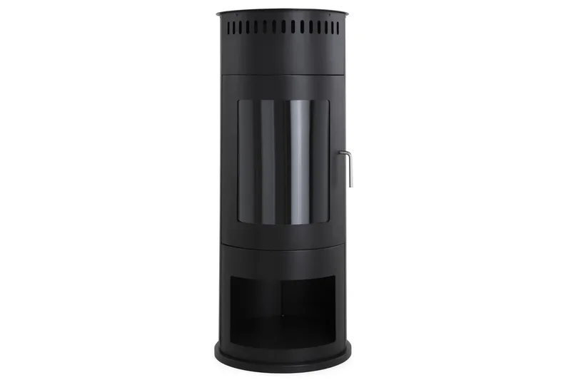 Corbo Frittstående Rund Etanolpeis 112x45x45 cm i glass og rustfritt stål - Svart - Interiør - Peis - Peis uten pipe - Biopeis