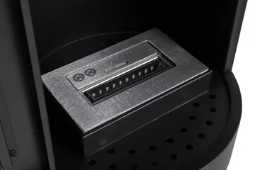 Corbo Frittstående Rund Etanolpeis 112x45x45 cm i glass og rustfritt stål - Svart - Interiør - Peis - Peis uten pipe - Biopeis