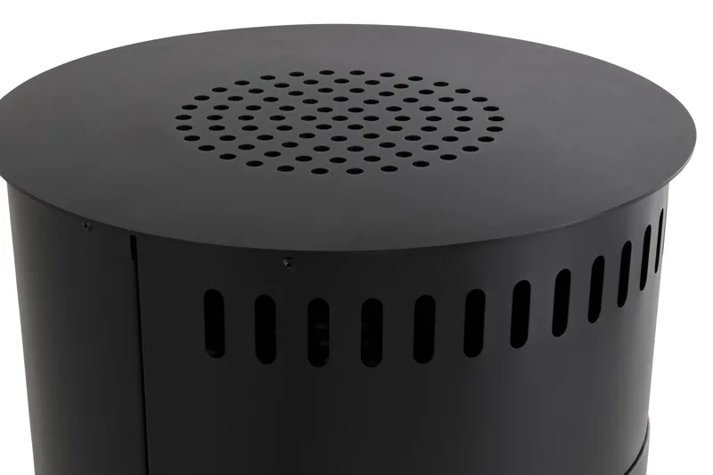 Corbo Frittstående Rund Etanolpeis 112x45x45 cm i glass og rustfritt stål - Svart - Interiør - Peis - Peis uten pipe - Biopeis