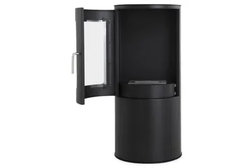 Corbo Frittstående Rund Etanolpeis 96x44x30 cm i Stål og glass - Svart - Interiør - Peis - Peis uten pipe - Biopeis