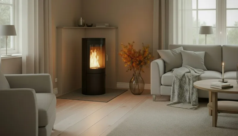 Corbo Frittstående Rund Etanolpeis 96x44x30 cm i Stål og glass - Svart - Interiør - Peis - Peis uten pipe - Biopeis