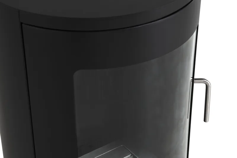 Corbo Frittstående Rund Etanolpeis 96x44x30 cm i Stål og glass - Svart - Interiør - Peis - Peis uten pipe - Biopeis