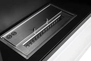 Helio Peis Bioetanol Frittstående MDF - Hvit/Svart/Rustfritt Stål - Interiør - Peis - Peis uten pipe - Biopeis