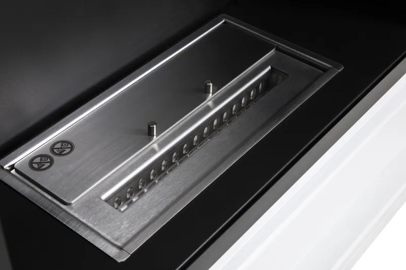 Helio Peis Bioetanol Frittstående MDF - Hvit/Svart/Rustfritt Stål - Interiør - Peis - Peis uten pipe - Biopeis