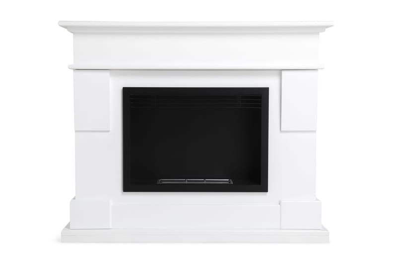 Helio Peis Bioetanol Frittstående MDF, Hvit/Svart/Rustfritt Stål