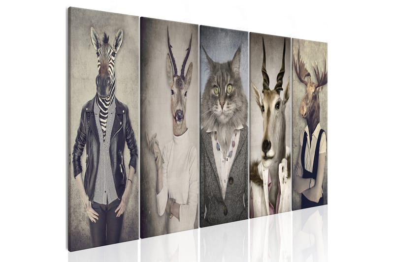 Bilde Animal Masks 200x80 - Artgeist sp. z o. o. - Lerretsbilder