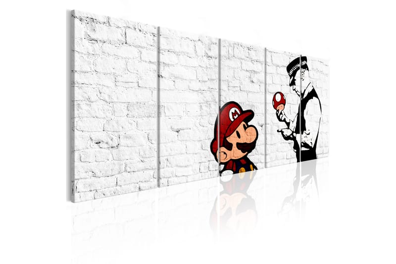 Bilde Graffiti On Brick 200x80 - Lerretsbilder