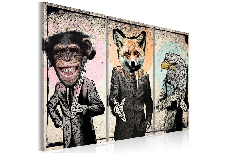 Bilde Monkey Business 120x80 - Artgeist sp. z o. o. - Lerretsbilder Bilde Monkey Business 120x80 - Artgeist sp. z o. o. - Lerretsbilder