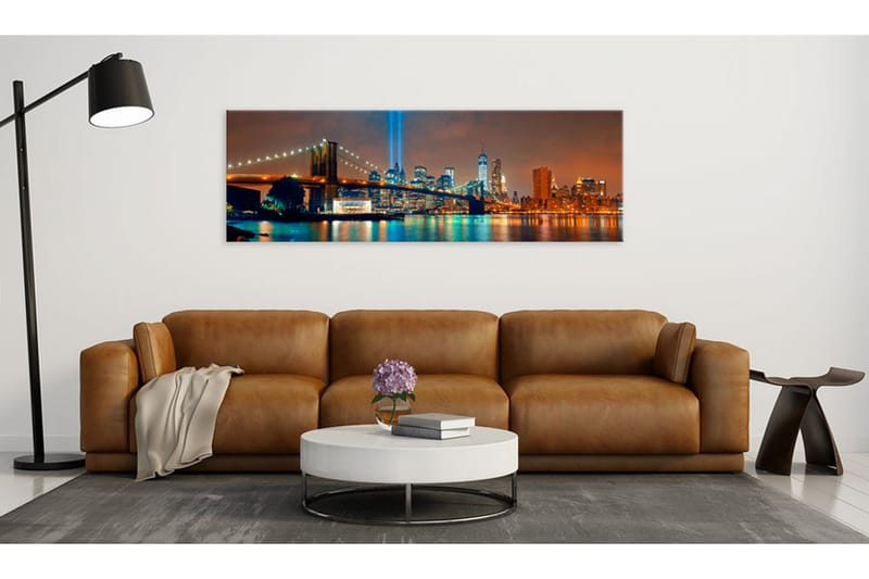 Bilde New York City Beautiful Night 150x50 - Artgeist sp. z o. o. - Lerretsbilder Bilde New York City Beautiful Night 150x50 - Artgeist sp. z o. o. - Lerretsbilder