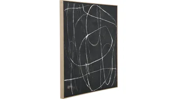 Bilde NFG Tay 100x100 cm 100x100 cm - hvit mot mørk bakgrunn - Interiør - Maleri & posters - Oljemaling