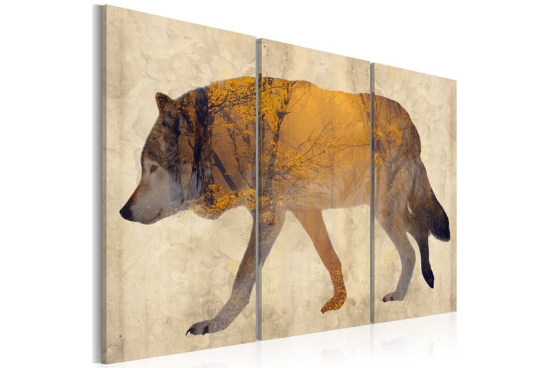 Bilde The Wandering Wolf 90x60 - Artgeist sp. z o. o. - Lerretsbilder