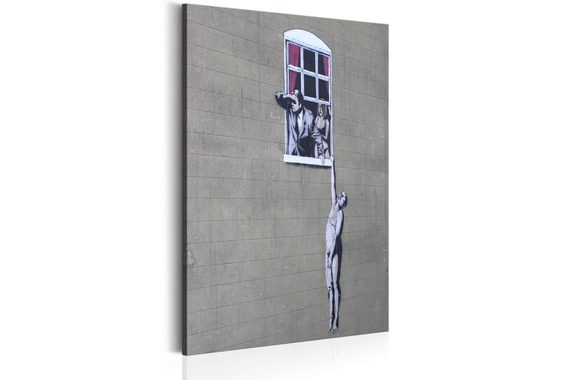 Bilde Well Hung Lover By Banksy 40x60 - Artgeist sp. z o. o. - Lerretsbilder