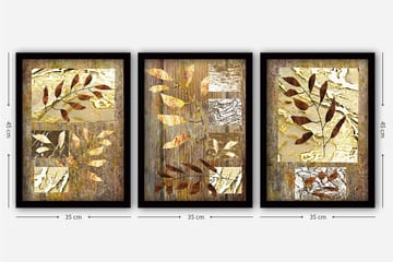 Decorative Framed Painting (3 Pieces) 35x45 - Interiør - Maleri & posters - Lerretsbilder