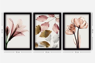 Decorative Framed Painting (3 Pieces) 35x45 - Interiør - Maleri & posters - Lerretsbilder
