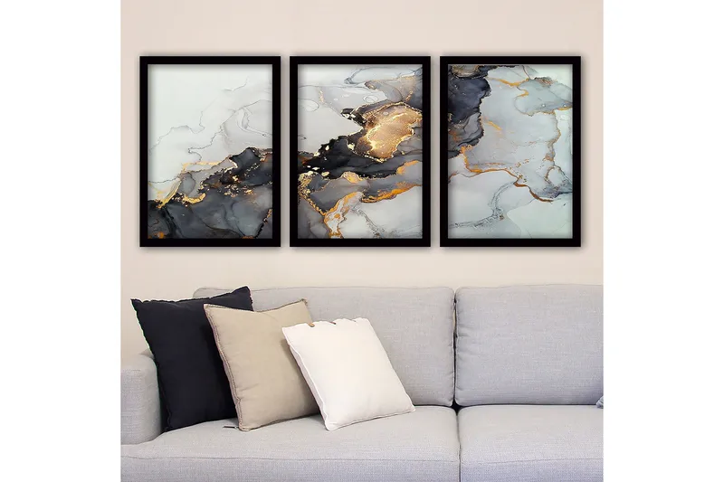 Decorative Framed Painting (3 Pieces) 35x45
