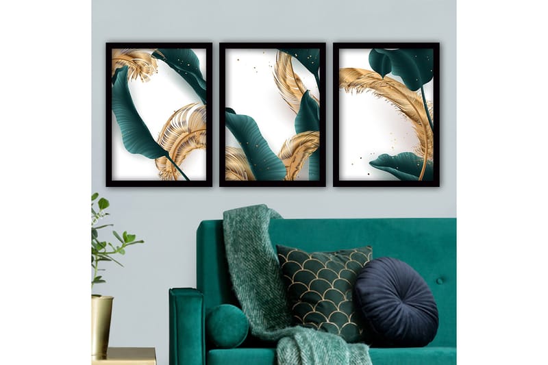 Decorative Framed Painting (3 Pieces) 35x45