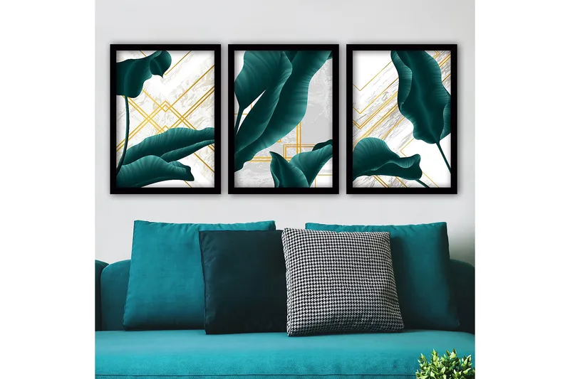 Decorative Framed Painting (3 Pieces) 35x45