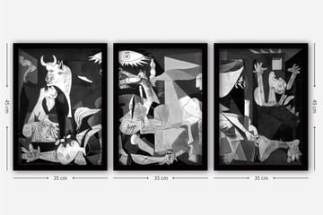 Decorative Framed Painting (3 Pieces) 35x45 - Interiør - Maleri & posters - Lerretsbilder