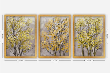 Decorative Framed Painting (3 Pieces) 35x45 - Interiør - Maleri & posters - Lerretsbilder