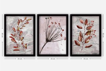 Decorative Framed Painting (3 Pieces) 35x45 - Interiør - Maleri & posters - Lerretsbilder
