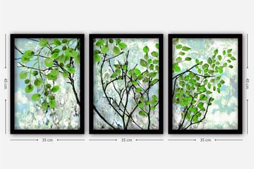 Decorative Framed Painting (3 Pieces) 35x45 - Interiør - Maleri & posters - Lerretsbilder
