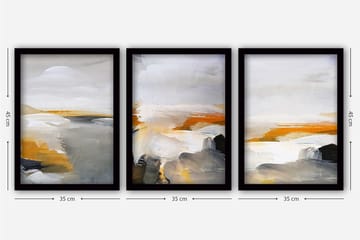 Decorative Framed Painting (3 Pieces) 35x45 - Interiør - Maleri & posters - Lerretsbilder