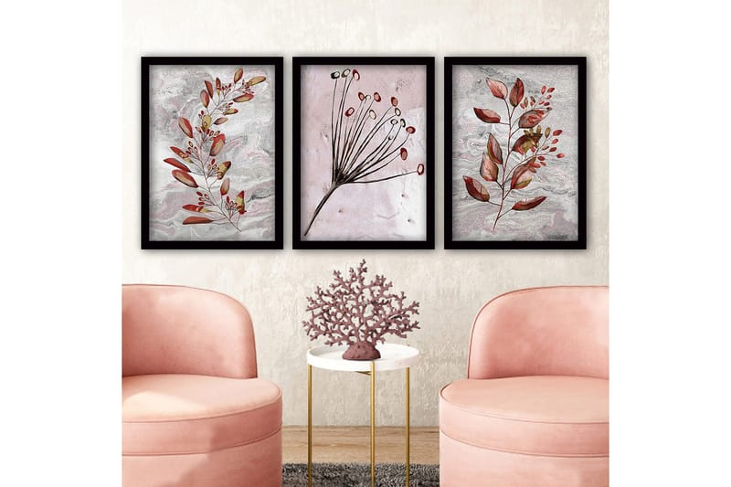 Decorative Framed Painting (3 Pieces) 35x45