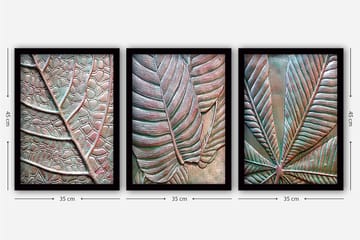 Decorative Framed Painting (3 Pieces) 35x45 - Interiør - Maleri & posters - Lerretsbilder