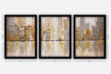 Decorative Framed Painting (3 Pieces) 35x45 - Interiør - Maleri & posters - Lerretsbilder