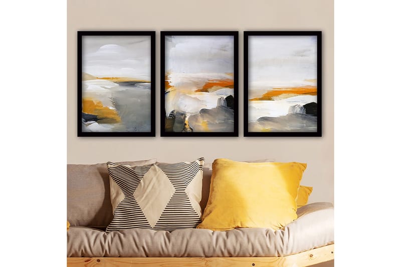 Decorative Framed Painting (3 Pieces) 35x45