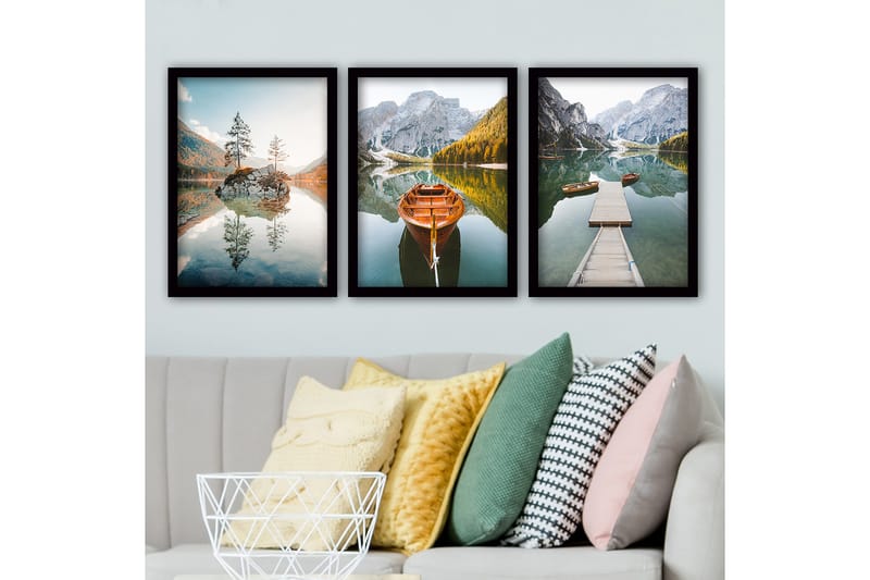 Decorative Framed Painting (3 Pieces) 35x45