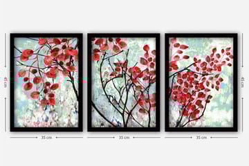 Decorative Framed Painting (3 Pieces) 35x45 - Interiør - Maleri & posters - Lerretsbilder