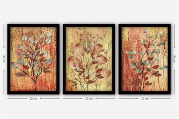 Decorative Framed Painting (3 Pieces) 35x45 - Interiør - Maleri & posters - Lerretsbilder