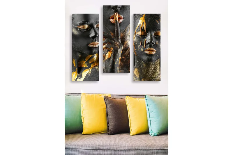 Decorative MDF Painting (3 Pieces) 20x50