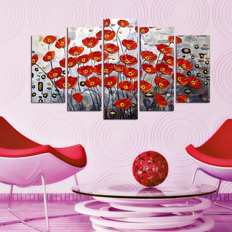Decorative MDF Painting (5 Pieces) 20x60 - Interiør - Maleri & posters - Lerretsbilder