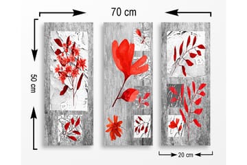 Decorative MDF Painting (3 Pieces) 20x50 - Interiør - Maleri & posters - Lerretsbilder