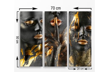 Decorative MDF Painting (3 Pieces) 20x50 - Interiør - Maleri & posters - Lerretsbilder