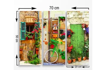 Decorative MDF Painting (3 Pieces) 20x50 - Interiør - Maleri & posters - Lerretsbilder