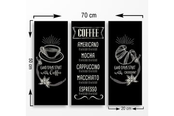 Decorative MDF Painting (3 Pieces) 20x50 - Interiør - Maleri & posters - Lerretsbilder