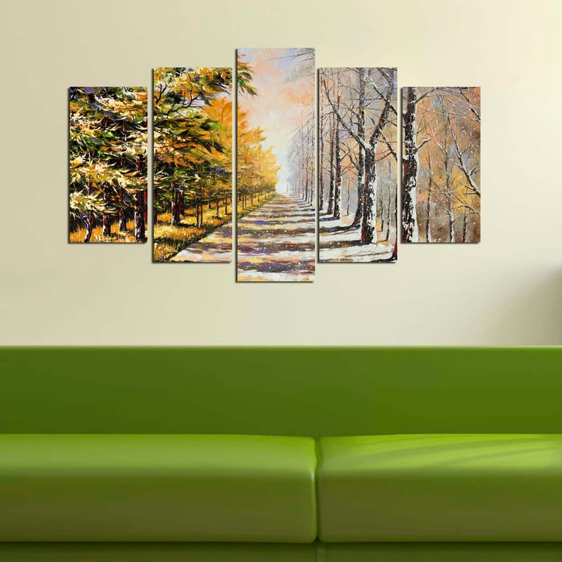 Decorative MDF Painting (5 Pieces) 20x60 - Interiør - Maleri & posters - Lerretsbilder