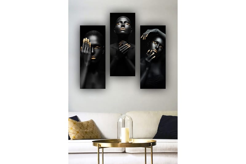 Decorative MDF Painting (3 Pieces) 20x50 - Interiør - Maleri & posters - Lerretsbilder