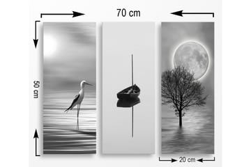 Decorative MDF Painting (3 Pieces) 20x50 - Interiør - Maleri & posters - Lerretsbilder