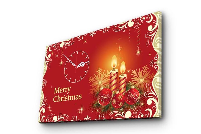 Dekorativ veggklokke i lerret 45x70