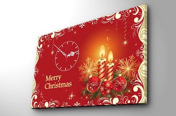 Dekorativ veggklokke i lerret 45x70 - Interiør - Maleri & posters - Lerretsbilder