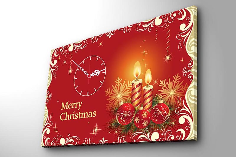 Dekorativ veggklokke i lerret 45x70 - Interiør - Maleri & posters - Lerretsbilder