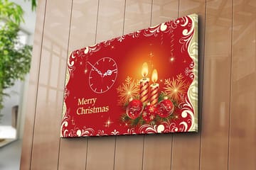 Dekorativ veggklokke i lerret 45x70 - Interiør - Maleri & posters - Lerretsbilder