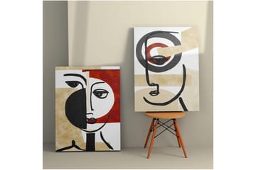 Dekorativt lerretsmaleri (2 stykker) Caldra Flerfarget Eko - Multifarget - Interiør - Maleri & posters - Lerretsbilder