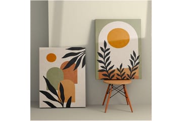Dekorativt lerretsmaleri (2 stykker) Caldra Flerfarget Era - Multifarget - Interiør - Maleri & posters - Lerretsbilder
